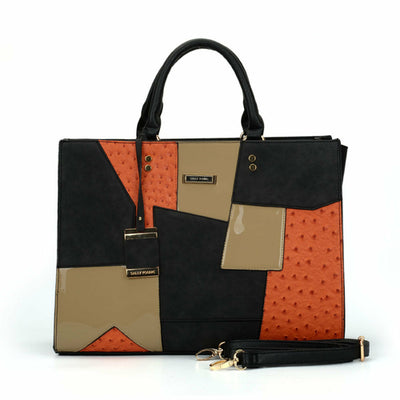 Geometric Pattern Single Shoulder Stitching Ladies Handbag