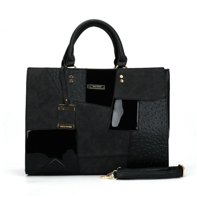Geometric Pattern Single Shoulder Stitching Ladies Handbag