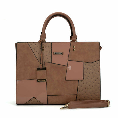 Geometric Pattern Single Shoulder Stitching Ladies Handbag